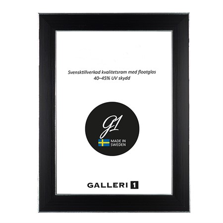 Galleri1 24B svart/silver 13 x 18 cm
