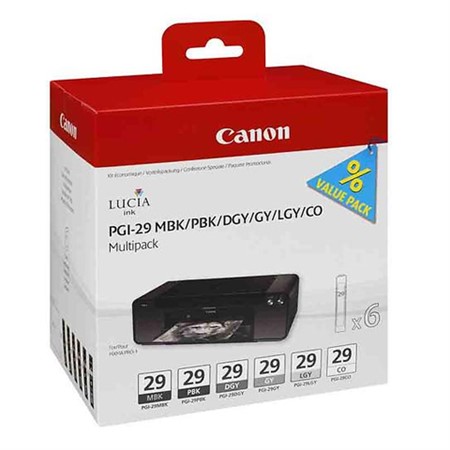 Canon PGI-29 Multipack Monochrom 6 Färger
