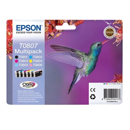 Epson T0807 Multipack 6 Färger