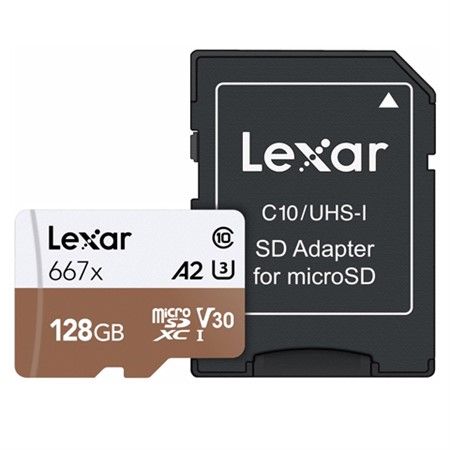 Lexar microSDXC 128GB V30 100MB/s