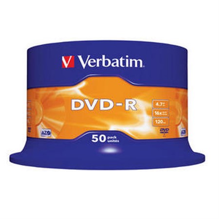 Verbatim DVD-R 16X 4,7GB AZO 50-pack
