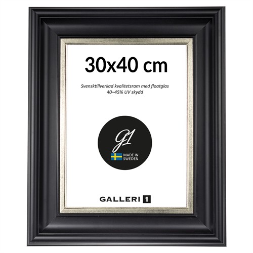 Galleri1 33A svart/silver 30x40 cm