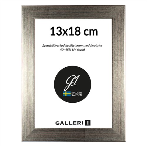 Galleri1 6H silver ram 13 x 18 cm