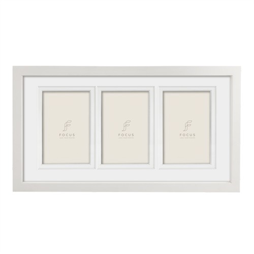 Focus Dahlia 3-korts Collage 21x40 Vit