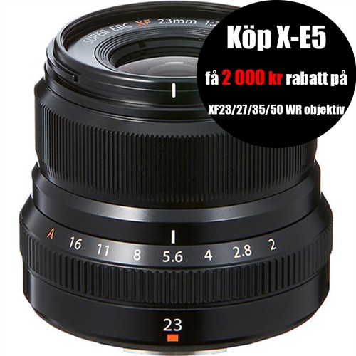 Fujifilm Fujinon XF 23/2,0 R WR Svart
