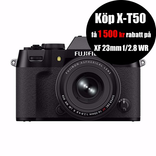 Fujifilm X-T50 + 16-50/2,8-4,8 Svart