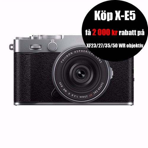 Fujifilm X-E5 Silver + XF 23/2,8 R WR