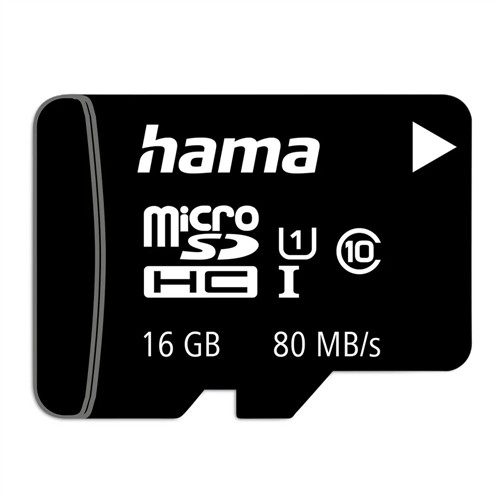 Hama MicroSD 16GB Class 10 UI V10 80MB/s