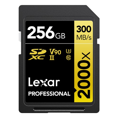 Lexar SDXC Pro 256GB UHS-II V90 300MB/s Gold