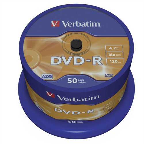 Verbatim DVD-R 16X 4,7GB 50-pack Spindel